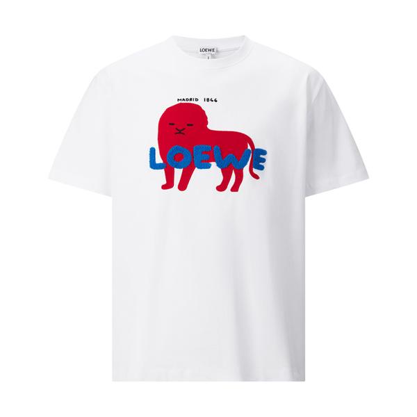 アニマルグラフィック 遊び心デザイン おしゃれ注目作 LOEWE ロエベ コピー 半袖Tシャツ ポップスタイル