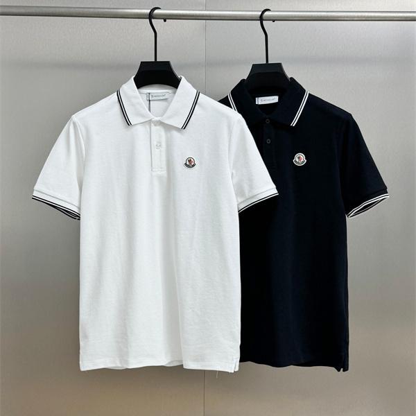 トリコロールロゴ ライン襟 すっきりシルエット MONCLER モンクレール コピー ポロシャツ 品格カジュアル