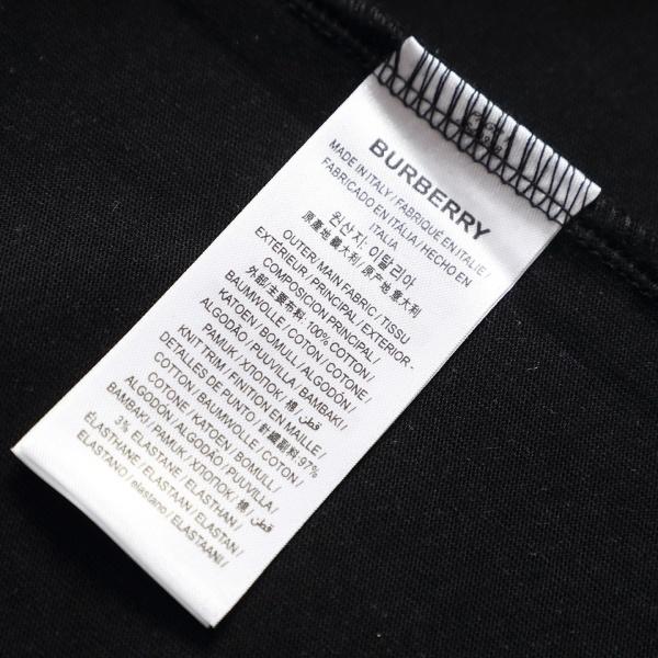 BURBERRYバーバリーブルー刺繍ホースロゴ半袖Tシャツ320g厚手コットン微ゆったりシルエット