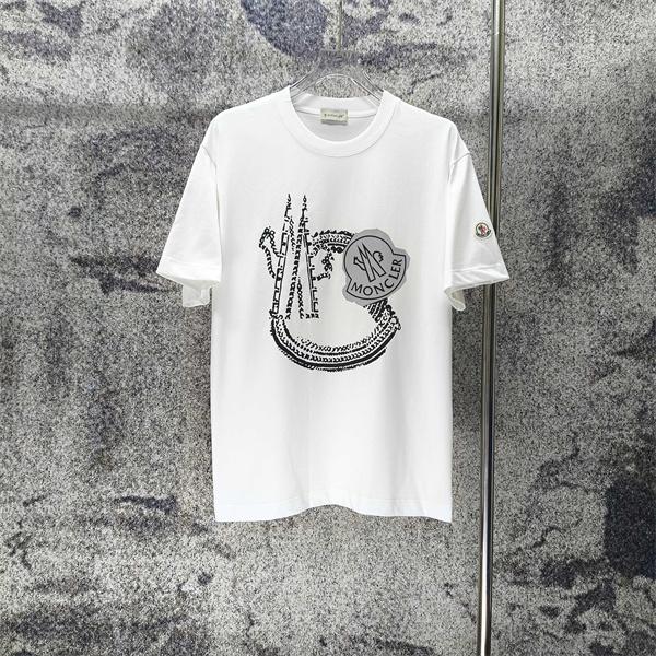 ドローイングプリント ロゴモチーフ クリエイティブデザイン MONCLER モンクレール コピー 半袖Tシャツ