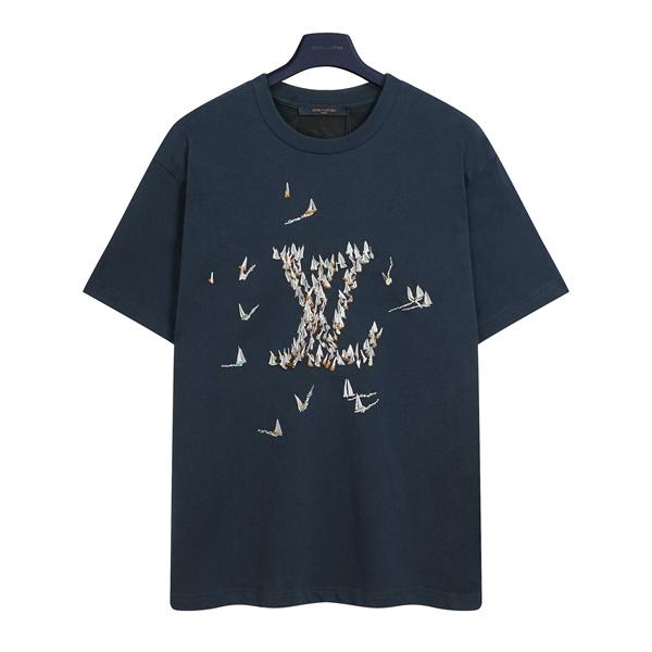 グラフィックデザイン フロントモチーフ 旬コーデ LOUIS VUITTON ルイヴィトン コピー 半袖Tシャツ ファッションアイテム