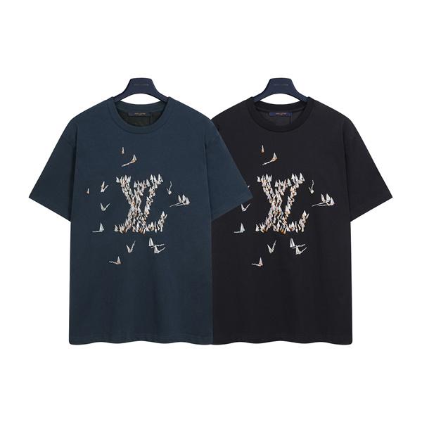 グラフィックデザイン フロントモチーフ 旬コーデ LOUIS VUITTON ルイヴィトン コピー 半袖Tシャツ ファッションアイテム