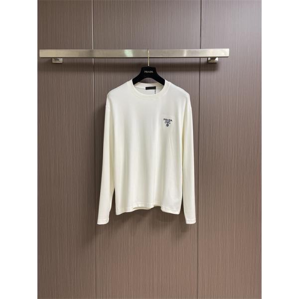 フロントロゴ スタンダードフォルム 着回しアイテム PRADA プラダ コピー ロングスリーブTシャツ 2026新作