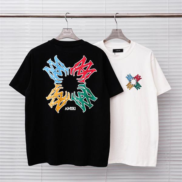 カラフルアートモチーフ フロントプリント 個性派スタイル AMIRI アミリ コピー 半袖Tシャツ トレンド感