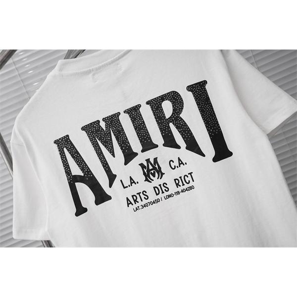 フロントグラフィック ブランドロゴ コットンウェア AMIRI アミリ コピー 半袖Tシャツ グランジスタイル