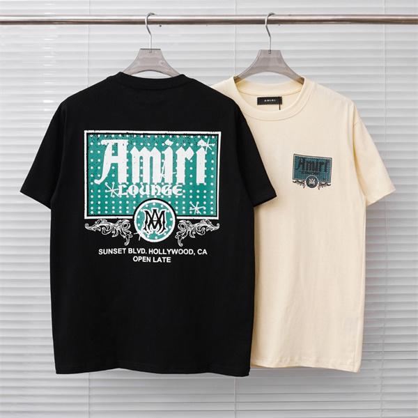 ブランドロゴ アートプリント クルーネック カジュアルモード AMIRI アミリ コピー 半袖Tシャツ デザインアイテム