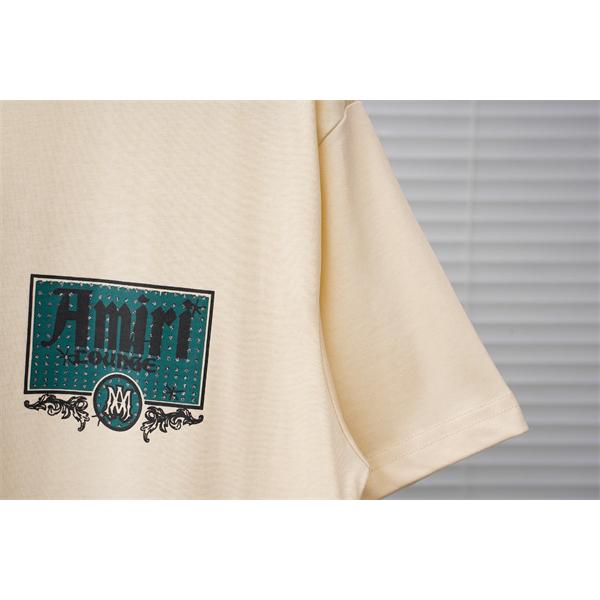 ブランドロゴ アートプリント クルーネック カジュアルモード AMIRI アミリ コピー 半袖Tシャツ デザインアイテム