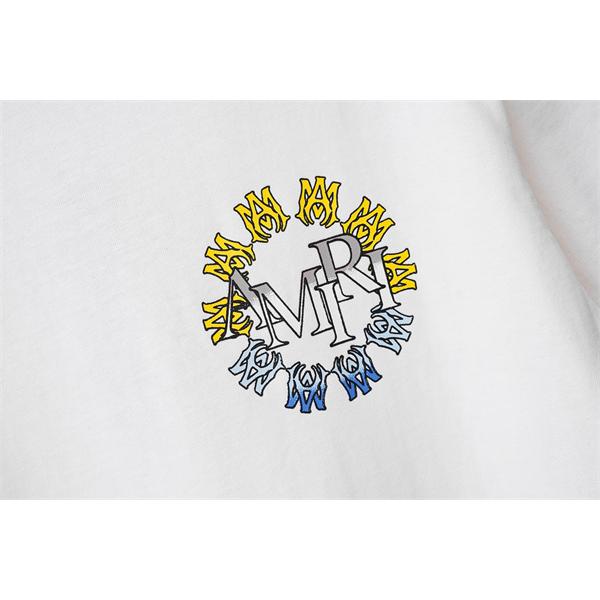 サークルロゴ グラフィックアート フロントプリント AMIRI アミリ コピー 半袖Tシャツ 高感度デザイン