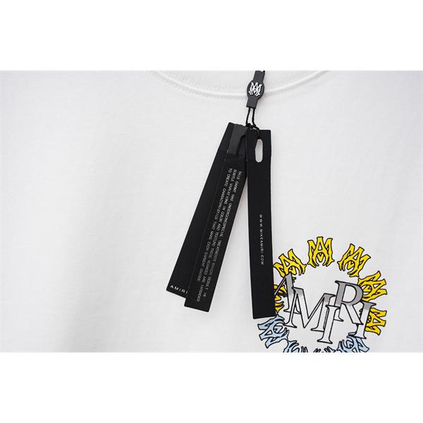 サークルロゴ グラフィックアート フロントプリント AMIRI アミリ コピー 半袖Tシャツ 高感度デザイン