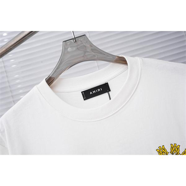 サークルロゴ グラフィックアート フロントプリント AMIRI アミリ コピー 半袖Tシャツ 高感度デザイン