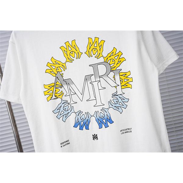 サークルロゴ グラフィックアート フロントプリント AMIRI アミリ コピー 半袖Tシャツ 高感度デザイン