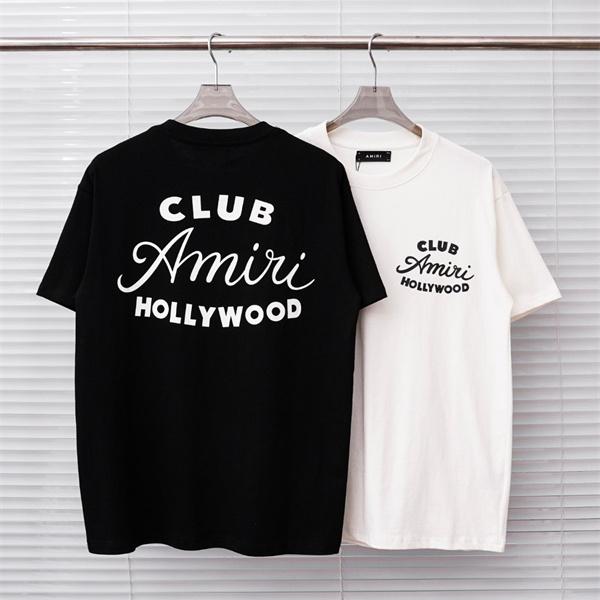 スクリプトロゴ フロントレタリング LAムード リピート人気 AMIRI アミリ コピー 半袖Tシャツ 高品質デザイン