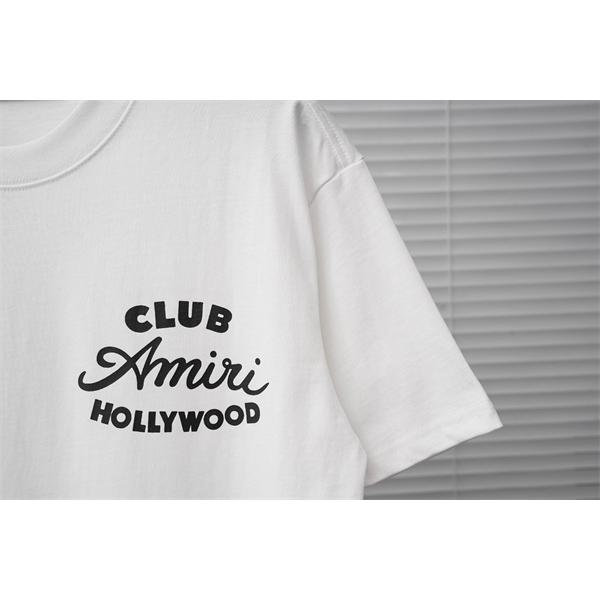スクリプトロゴ フロントレタリング LAムード リピート人気 AMIRI アミリ コピー 半袖Tシャツ 高品質デザイン