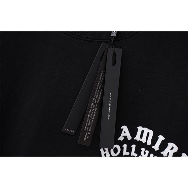 カレッジ風プリント 定番人気 ストリートカジュアル AMIRI アミリ コピー 半袖Tシャツ 旬顔デザイン