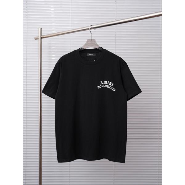 カレッジ風プリント 定番人気 ストリートカジュアル AMIRI アミリ コピー 半袖Tシャツ 旬顔デザイン