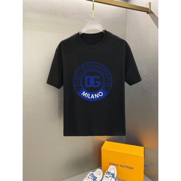 フロントプリント クルーネック仕様 ストリートカジュアル DOLCE & GABBANA ドルチェ＆ガッバーナ コピー 半袖Tシャツ 旬アイテム