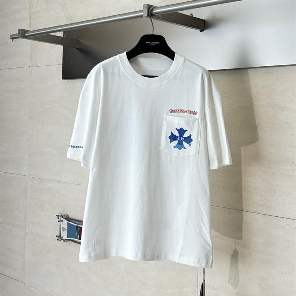 フローラルパッチ 存在感 人気アイテム CHROME HEARTS クロムハーツ コピー 半袖Tシャツ トレンド感