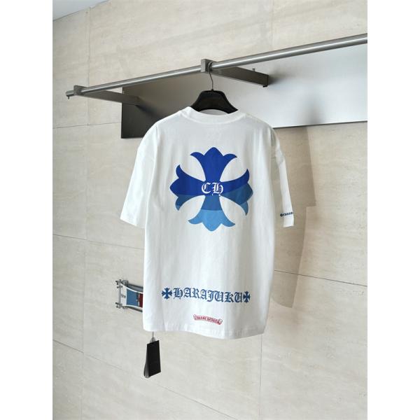 フローラルパッチ 存在感 人気アイテム CHROME HEARTS クロムハーツ コピー 半袖Tシャツ トレンド感