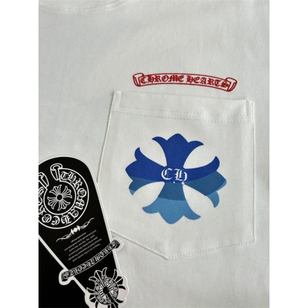 フローラルパッチ 存在感 人気アイテム CHROME HEARTS クロムハーツ コピー 半袖Tシャツ トレンド感