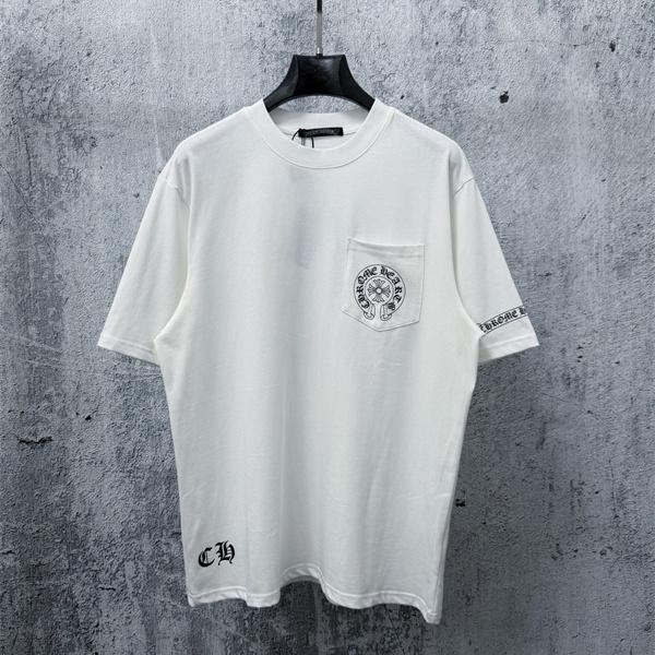 サークルモチーフ 袖ロゴディテール ベーシックライン CHROME HEARTS クロムハーツ コピー 半袖Tシャツ 高評価