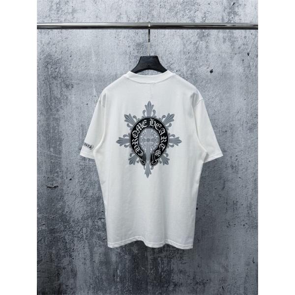 サークルモチーフ 袖ロゴディテール ベーシックライン CHROME HEARTS クロムハーツ コピー 半袖Tシャツ 高評価