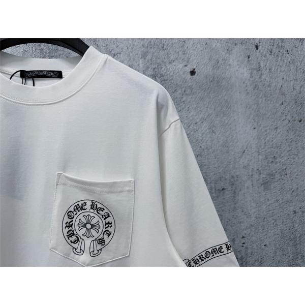 サークルモチーフ 袖ロゴディテール ベーシックライン CHROME HEARTS クロムハーツ コピー 半袖Tシャツ 高評価