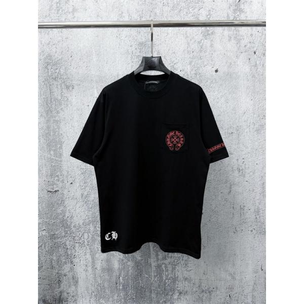 サークルモチーフ 袖ロゴディテール ベーシックライン CHROME HEARTS クロムハーツ コピー 半袖Tシャツ 高評価