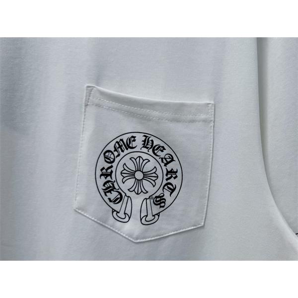 サークルモチーフ 袖ロゴディテール ベーシックライン CHROME HEARTS クロムハーツ コピー 半袖Tシャツ 高評価
