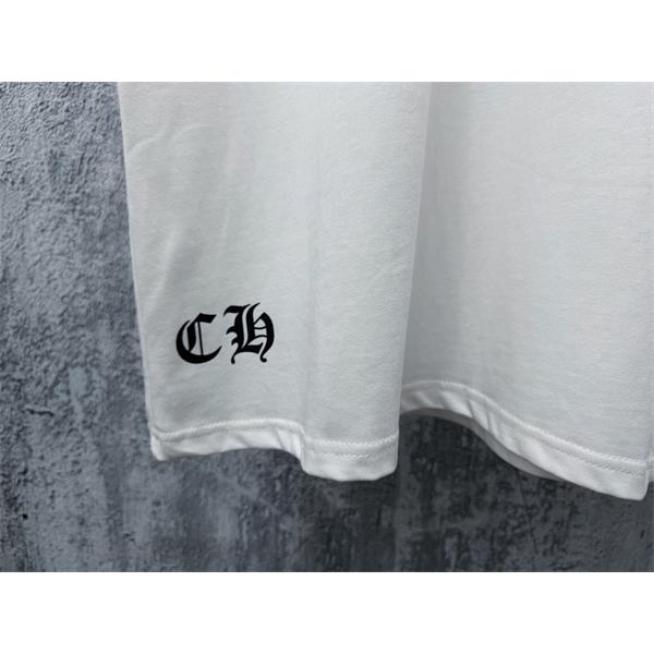 サークルモチーフ 袖ロゴディテール ベーシックライン CHROME HEARTS クロムハーツ コピー 半袖Tシャツ 高評価