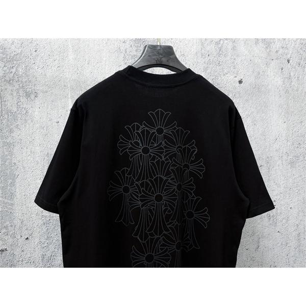 アイコンモチーフ 胸元アクセント シンプルライン CHROME HEARTS クロムハーツ コピー 半袖Tシャツ 愛用者多数