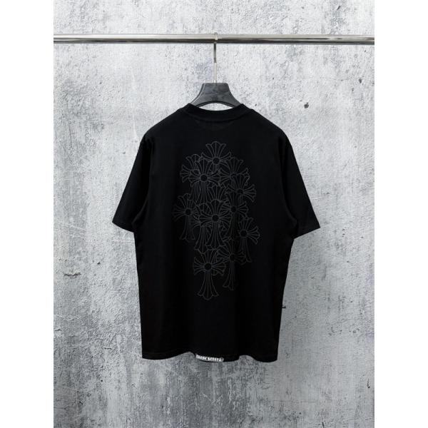 アイコンモチーフ 胸元アクセント シンプルライン CHROME HEARTS クロムハーツ コピー 半袖Tシャツ 愛用者多数