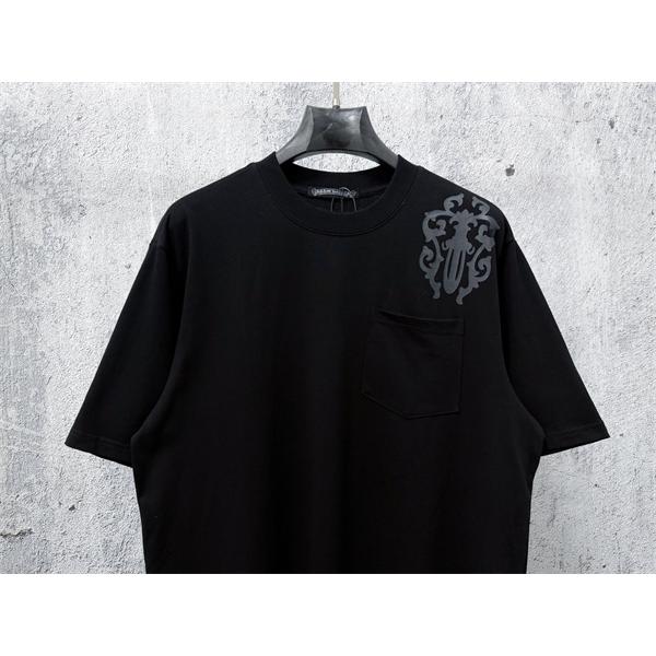 アイコンモチーフ 胸元アクセント シンプルライン CHROME HEARTS クロムハーツ コピー 半袖Tシャツ 愛用者多数