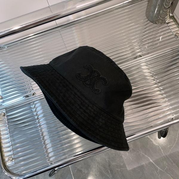 定番人気 セリーヌ 激安 ブラックワントーン バケットハット CELINE 旬顔アクセント