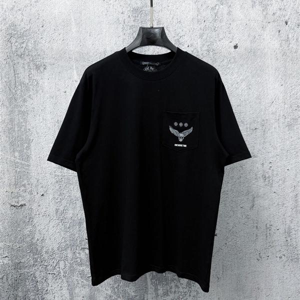 ウィングデザイン アイコンプリント クルーネック CHROME HEARTS クロムハーツ コピー 半袖Tシャツ 売れ筋モデル