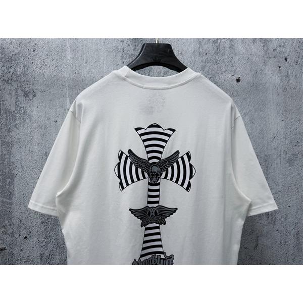 ウィングデザイン アイコンプリント クルーネック CHROME HEARTS クロムハーツ コピー 半袖Tシャツ 売れ筋モデル