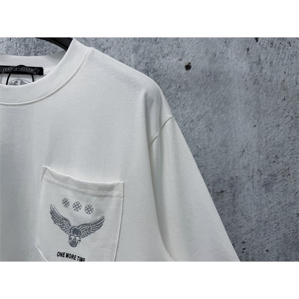 ウィングデザイン アイコンプリント クルーネック CHROME HEARTS クロムハーツ コピー 半袖Tシャツ 売れ筋モデル