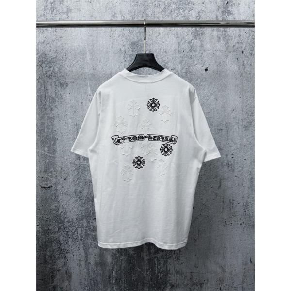 クロスグラフィック ワンポイントデザイン 着回し力 CHROME HEARTS クロムハーツ コピー 半袖Tシャツ トレンド感