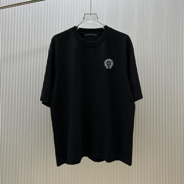 サークルモチーフ ワンポイントデザイン 日常コーデ CHROME HEARTS クロムハーツ コピー 半袖Tシャツ おすすめアイテム