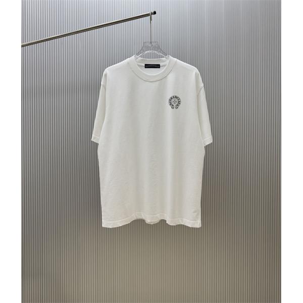 サークルモチーフ ワンポイントデザイン 日常コーデ CHROME HEARTS クロムハーツ コピー 半袖Tシャツ おすすめアイテム