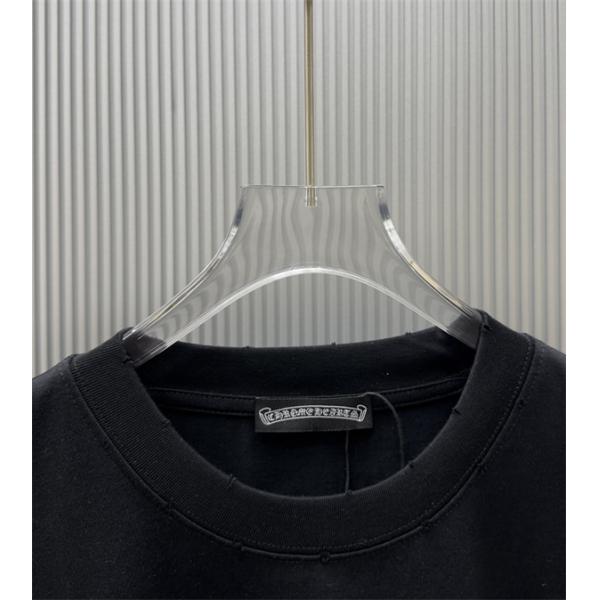 サークルモチーフ ワンポイントデザイン 日常コーデ CHROME HEARTS クロムハーツ コピー 半袖Tシャツ おすすめアイテム