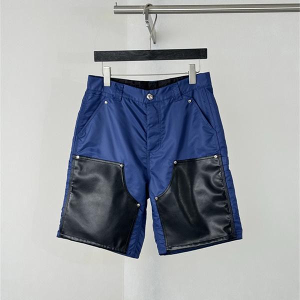レザー切替 ポケットデザイン クロスモチーフ CHROME HEARTS クロムハーツ コピー ハーフパンツ 高級感スタイル