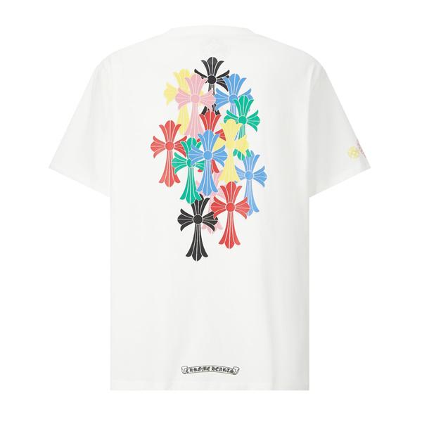 アイコンロゴ 胸元デザイン ベーシックウェア 着回し自在 CHROME HEARTS クロムハーツ コピー 半袖Tシャツ トレンド感