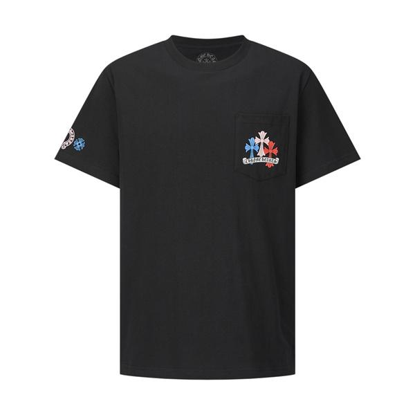 アイコンロゴ 胸元デザイン ベーシックウェア 着回し自在 CHROME HEARTS クロムハーツ コピー 半袖Tシャツ トレンド感