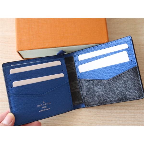 プレゼント最適☆LOUIS VUITTONルイヴィトン二つ折り財布コピーDamier Graphite Slender Wallet【N00091】
