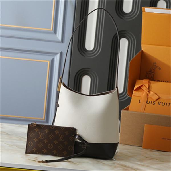 バイカラーデザイン ワンショルダー ポーチ付き 存在感 コーデ映え LOUIS VUITTON ルイヴィトン コピー バッグ 大人カジュアル