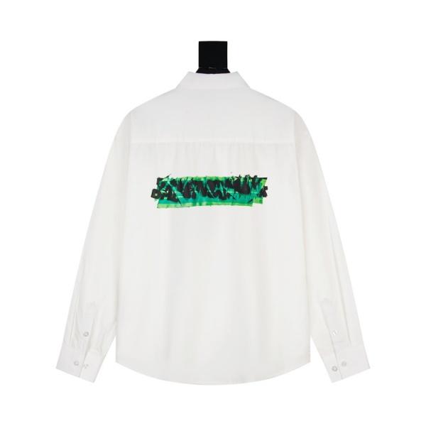 人気上昇 バレンシアガ 激安 カラーテーププリント BALENCIAGA オーバーサイズ長袖シャツ