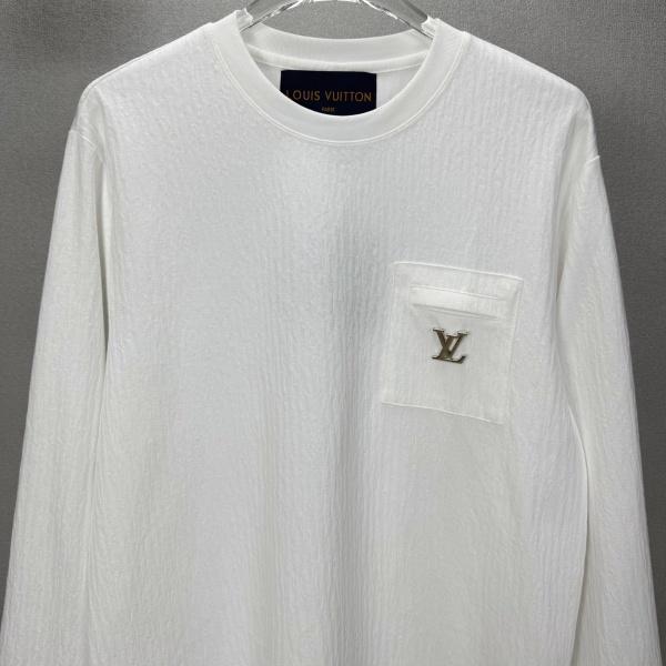2026新作 胸ポケット金具 ルイ・ヴィトン 上品な抜け感 Louis Vuitton 長袖Tシャツ