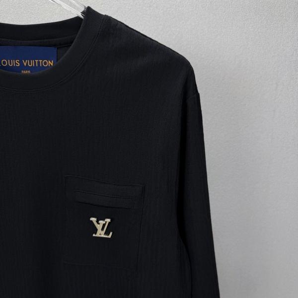 2026新作 胸ポケット金具 ルイ・ヴィトン 上品な抜け感 Louis Vuitton 長袖Tシャツ