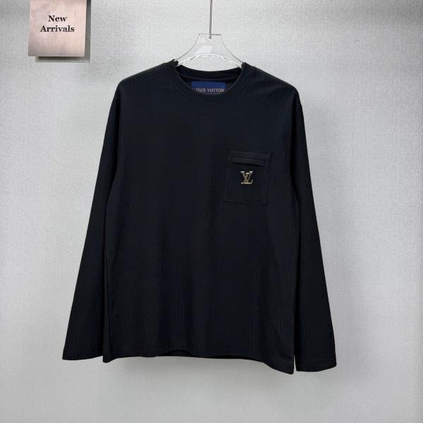 2026新作 胸ポケット金具 ルイ・ヴィトン 上品な抜け感 Louis Vuitton 長袖Tシャツ