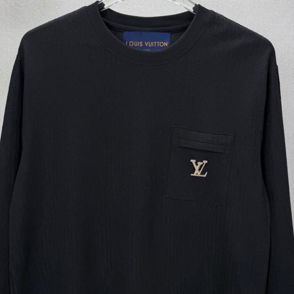 2026新作 胸ポケット金具 ルイ・ヴィトン 上品な抜け感 Louis Vuitton 長袖Tシャツ